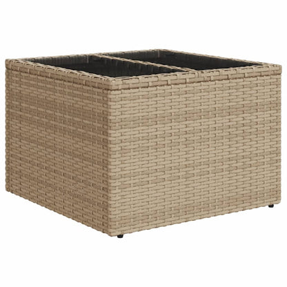 Salon de jardin avec coussins 6 pcs beige résine tressée