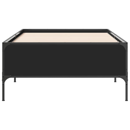 Cadre de lit sans matelas noir 100x200 cm