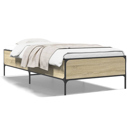 Cadre de lit sans matelas chêne sonoma 100x200 cm