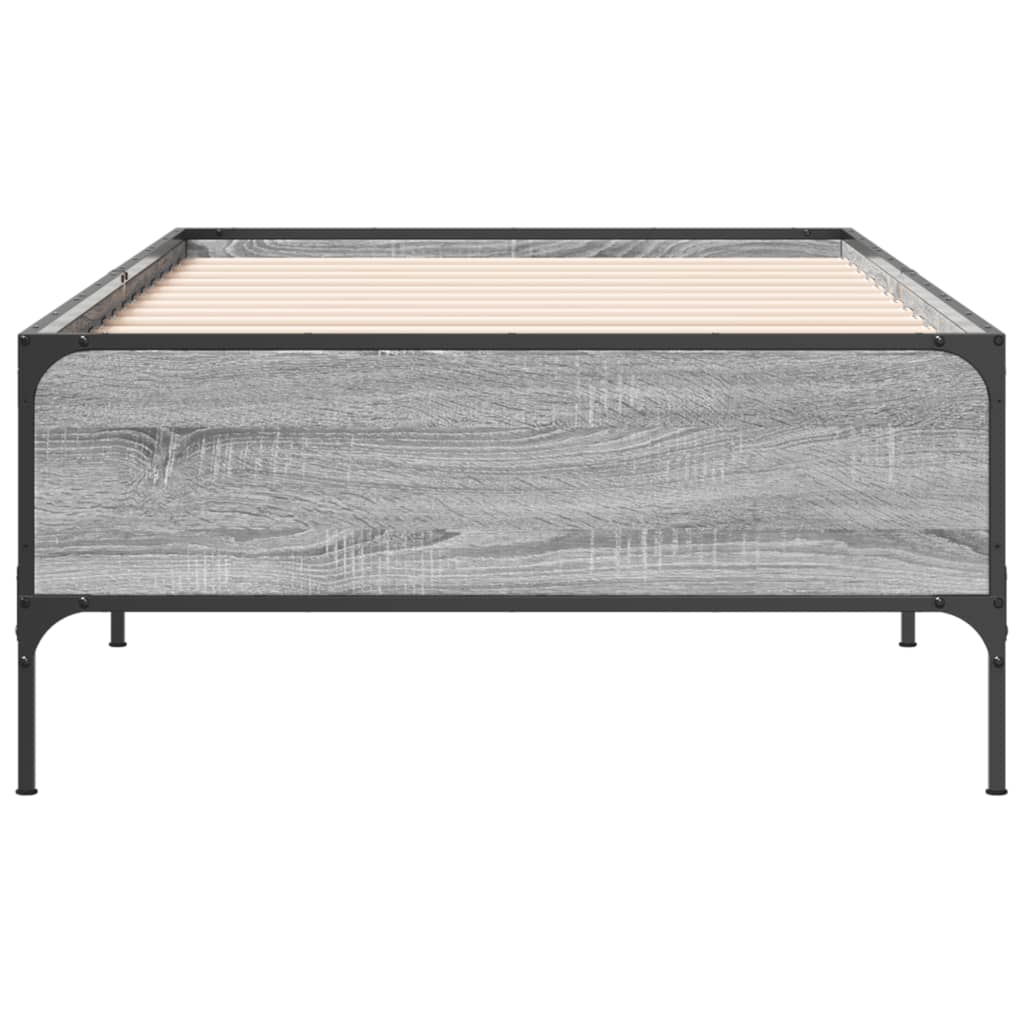 Cadre de lit sans matelas sonoma gris 100x200 cm