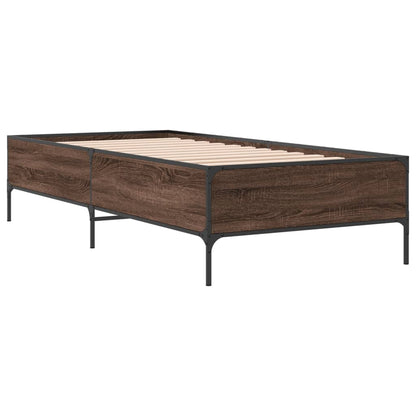 Cadre de lit sans matelas chêne marron 100x200 cm