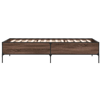 Cadre de lit sans matelas chêne marron 100x200 cm