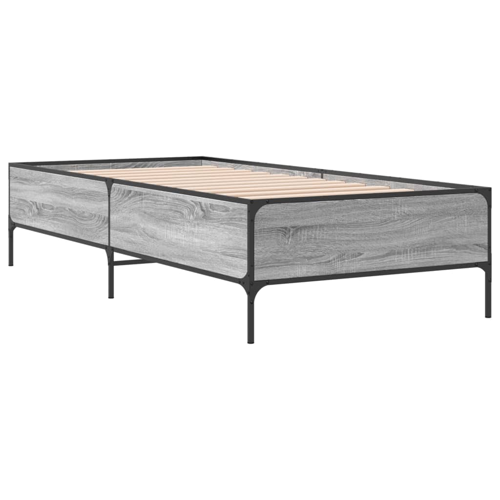 Cadre de lit sans matelas sonoma gris 90x200 cm