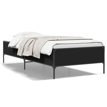 Cadre de lit sans matelas noir 90x190 cm