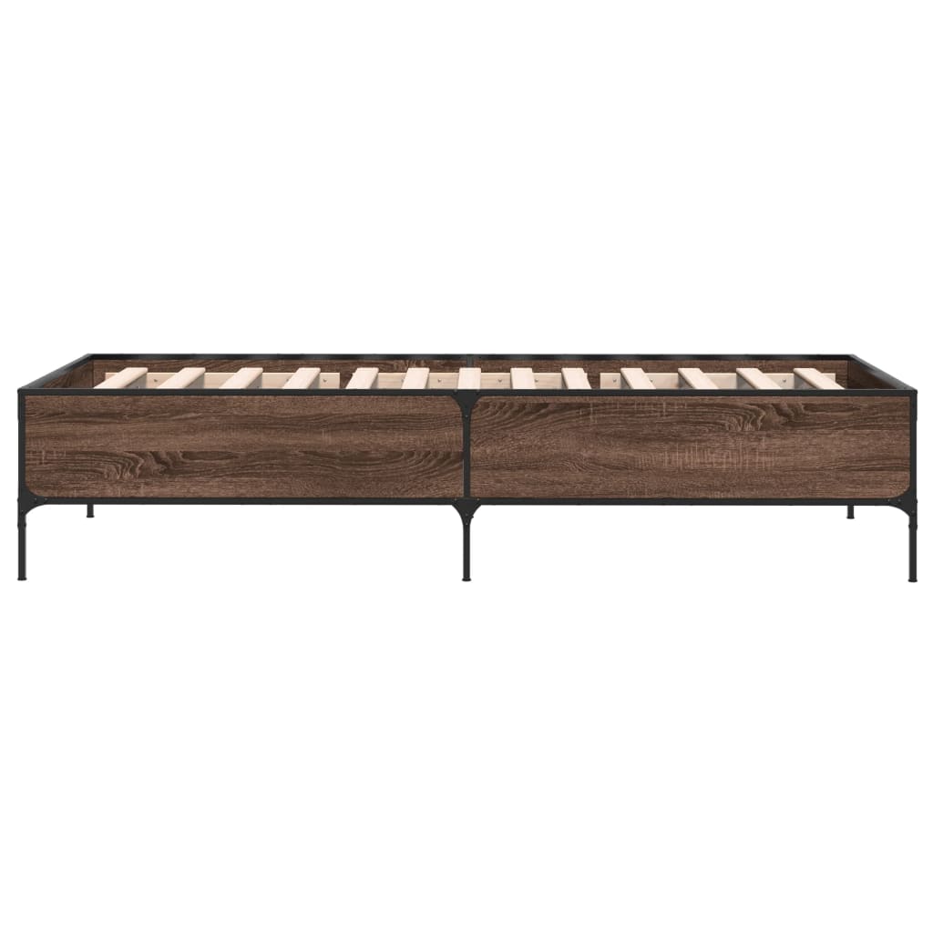 Cadre de lit sans matelas chêne marron 90x190 cm