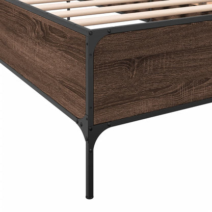 Cadre de lit sans matelas chêne marron 90x190 cm