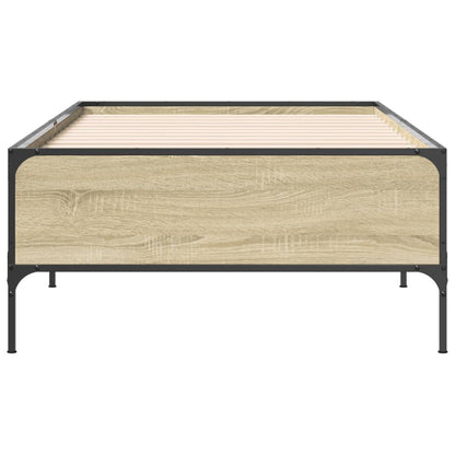 Cadre de lit sans matelas chêne sonoma 75x190 cm