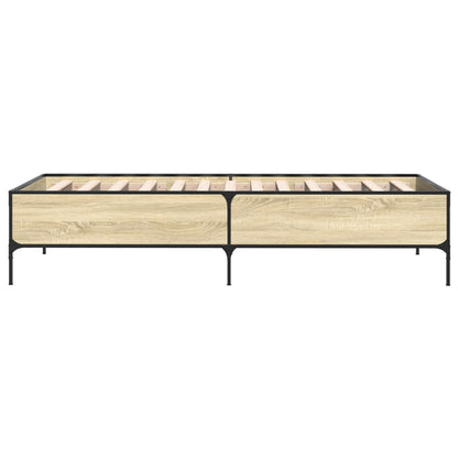 Cadre de lit sans matelas chêne sonoma 75x190 cm