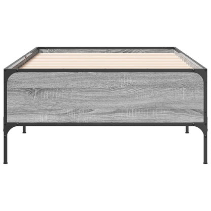 Cadre de lit sans matelas sonoma gris 75x190 cm