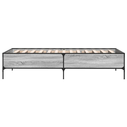 Cadre de lit sans matelas sonoma gris 75x190 cm