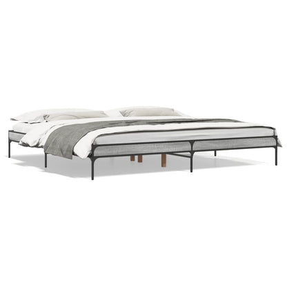 Cadre de lit sans matelas sonoma gris 200x200 cm