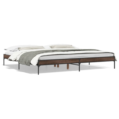 Cadre de lit sans matelas chêne marron 200x200 cm