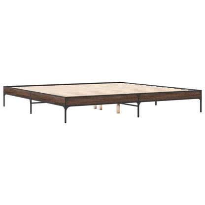 Cadre de lit sans matelas chêne marron 200x200 cm