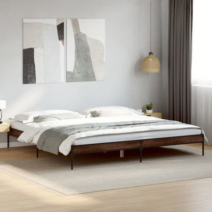 Cadre de lit sans matelas chêne marron 200x200 cm