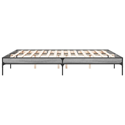 Cadre de lit sans matelas sonoma gris 180x200 cm