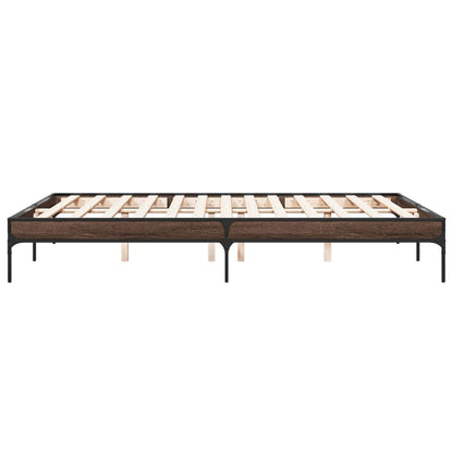 Cadre de lit sans matelas chêne marron 160x200 cm