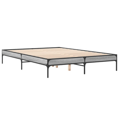 Cadre de lit sans matelas sonoma gris 150x200 cm