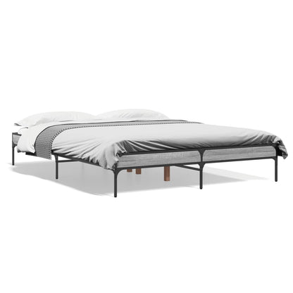 Cadre de lit sans matelas sonoma gris 140x200 cm