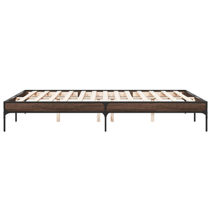 Cadre de lit sans matelas chêne marron 140x200 cm