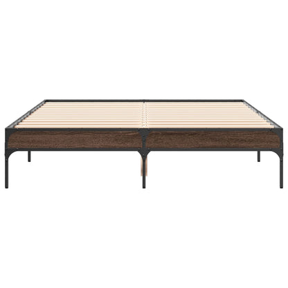 Cadre de lit sans matelas chêne marron 120x200 cm