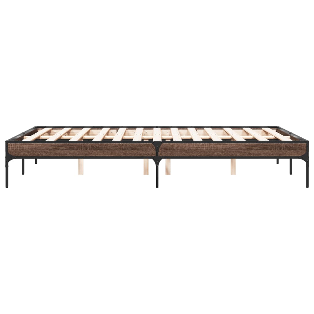 Cadre de lit sans matelas chêne marron 120x200 cm