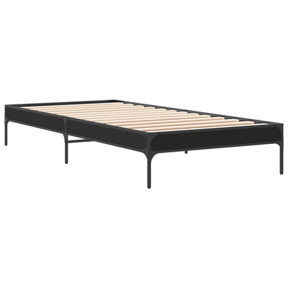 Cadre de lit sans matelas noir 100x200 cm