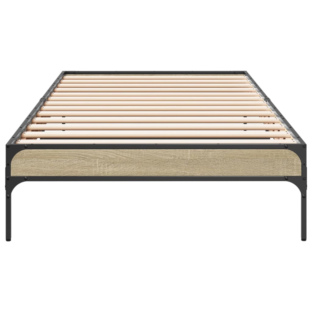 Cadre de lit sans matelas chêne sonoma 100x200 cm