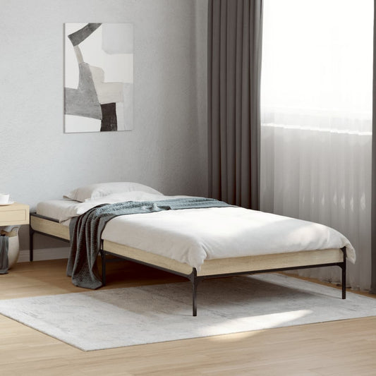 Cadre de lit sans matelas chêne sonoma 100x200 cm