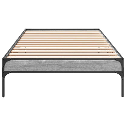 Cadre de lit sans matelas sonoma gris 100x200 cm