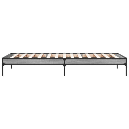 Cadre de lit sans matelas sonoma gris 100x200 cm