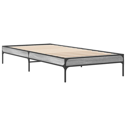 Cadre de lit sans matelas sonoma gris 100x200 cm