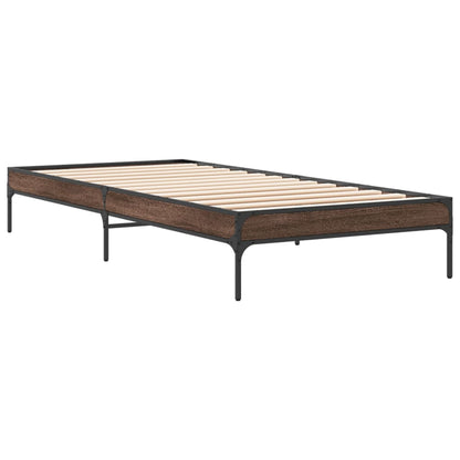 Cadre de lit sans matelas chêne marron 100x200 cm