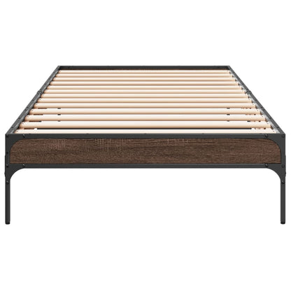 Cadre de lit sans matelas chêne marron 100x200 cm