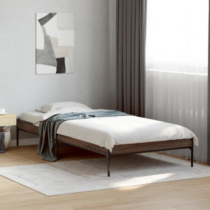 Cadre de lit sans matelas chêne marron 100x200 cm