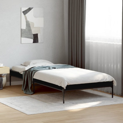 Cadre de lit sans matelas noir 90x200 cm