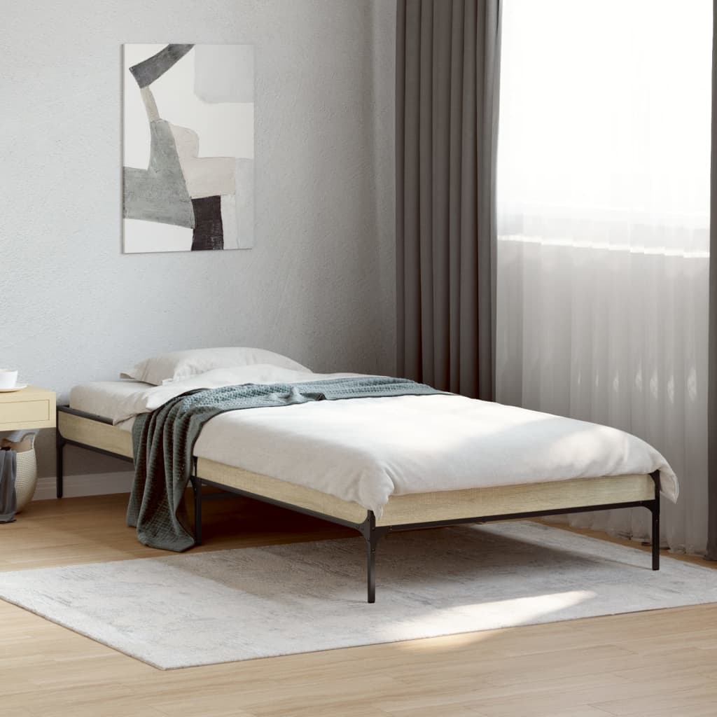 Cadre de lit sans matelas chêne sonoma 90x200 cm