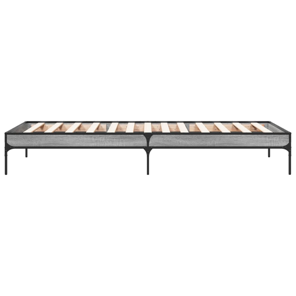 Cadre de lit sans matelas sonoma gris 90x200 cm