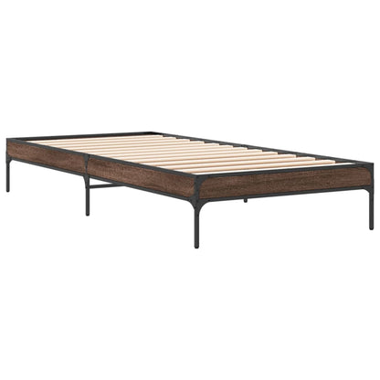 Cadre de lit sans matelas chêne marron 90x200 cm