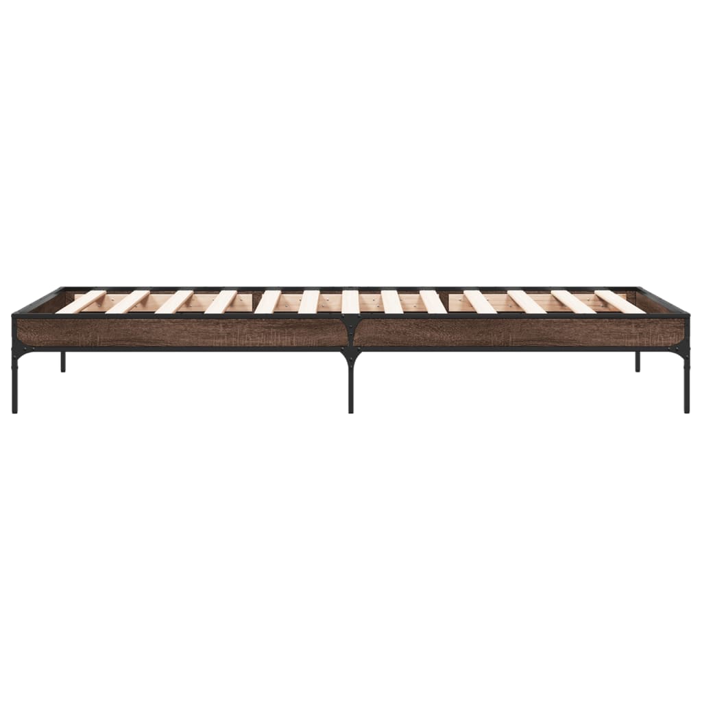 Cadre de lit sans matelas chêne marron 90x200 cm