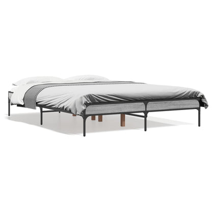 Cadre de lit sans matelas sonoma gris 140x190 cm