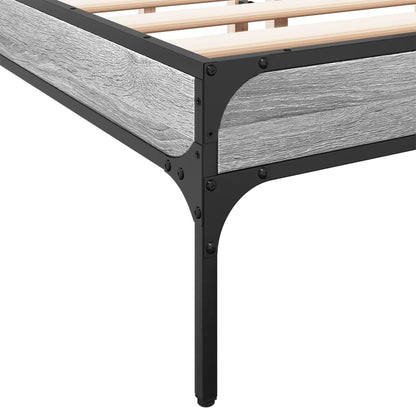 Cadre de lit sans matelas sonoma gris 140x190 cm