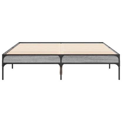 Cadre de lit sans matelas sonoma gris 135x190 cm