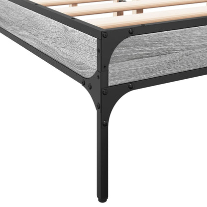 Cadre de lit sans matelas sonoma gris 135x190 cm