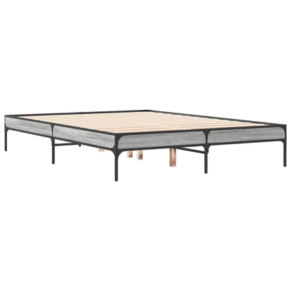 Cadre de lit sans matelas sonoma gris 120x190 cm