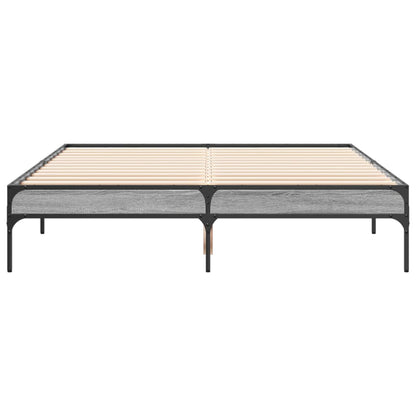 Cadre de lit sans matelas sonoma gris 120x190 cm