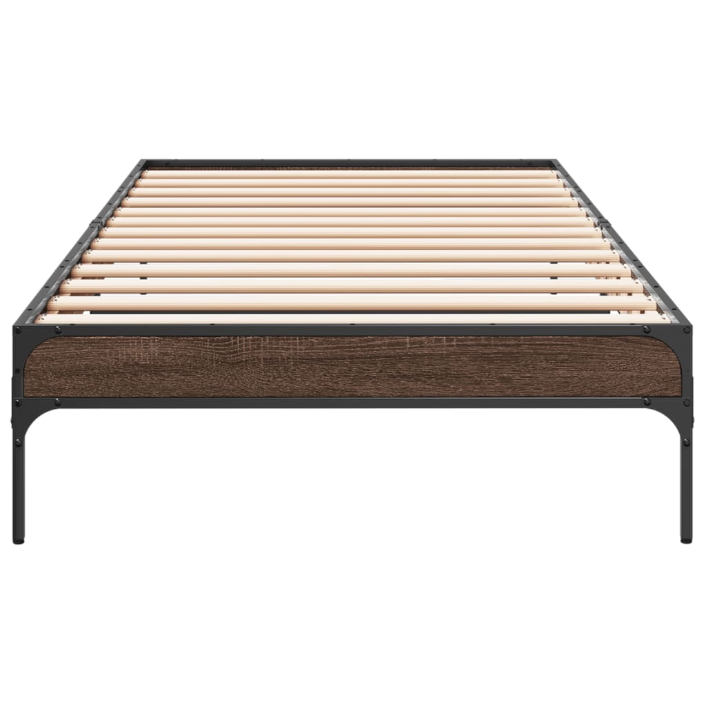 Cadre de lit sans matelas chêne marron 90x190 cm