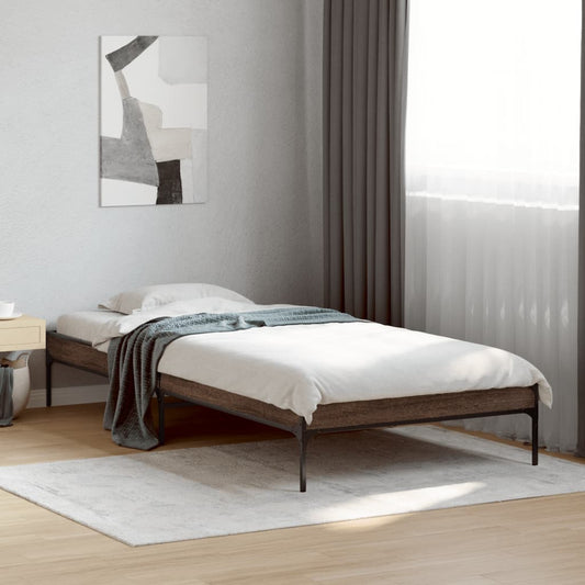 Cadre de lit sans matelas chêne marron 90x190 cm