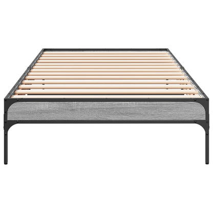 Cadre de lit sans matelas sonoma gris 75x190 cm