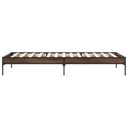 Cadre de lit sans matelas chêne marron 75x190 cm