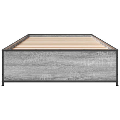 Cadre de lit sans matelas sonoma gris 100x200 cm